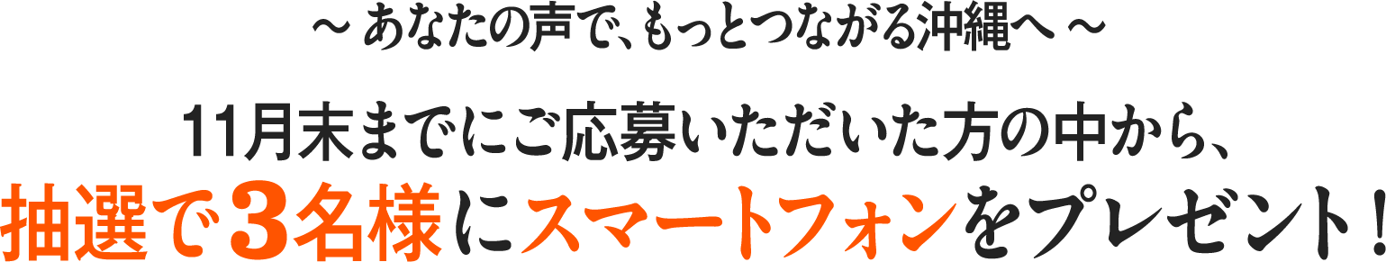 応募いただいた方の中から、抽選で3名様にプレゼント！