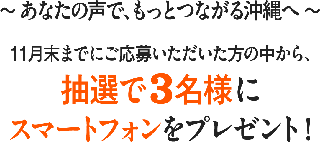 応募いただいた方の中から、抽選で3名様にプレゼント！